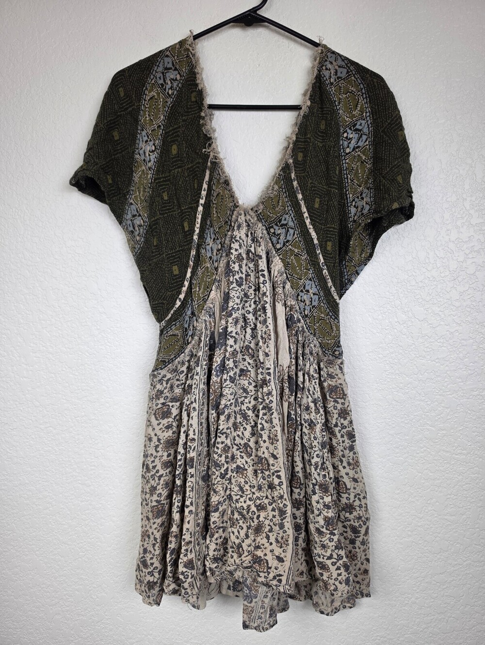 Free People Boho Mixed Fabric Dress